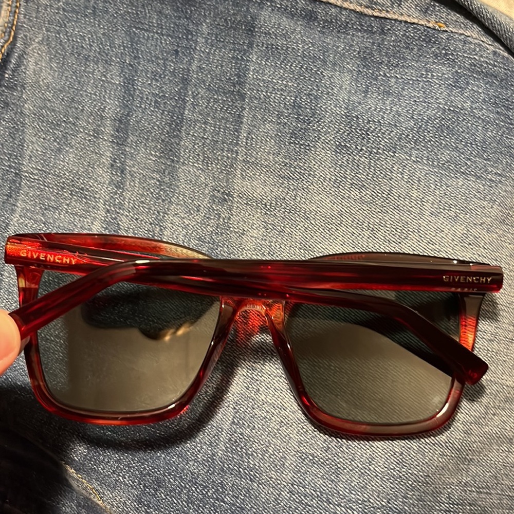 Givenchy Authentic Red Tortoise Shell Large Round… - image 7